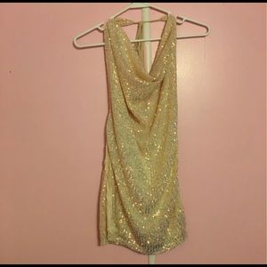 FINAL SALE Fashion Nova open sides dress sparkle